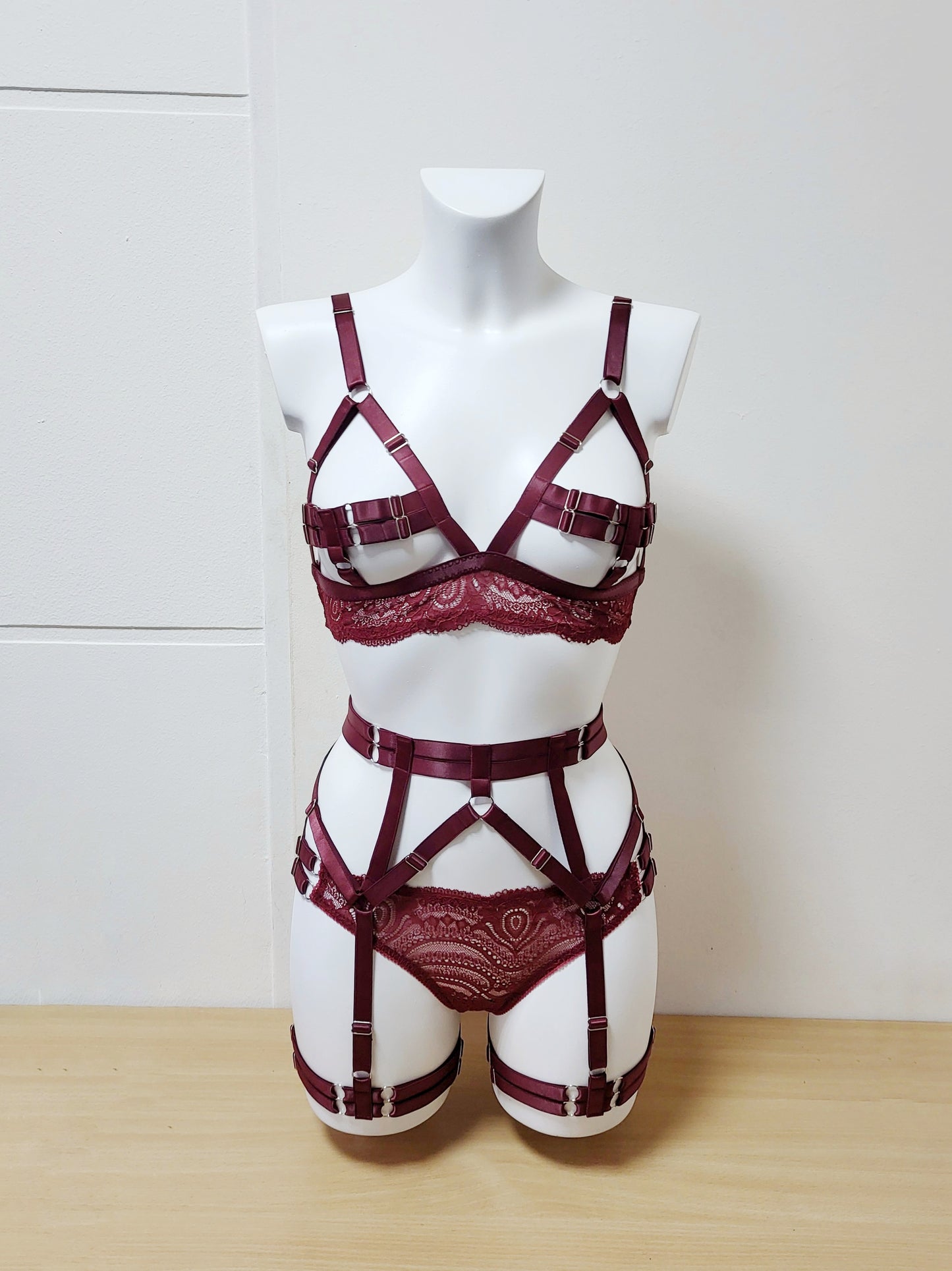 Ancasta - lace bondage lingerie set woman