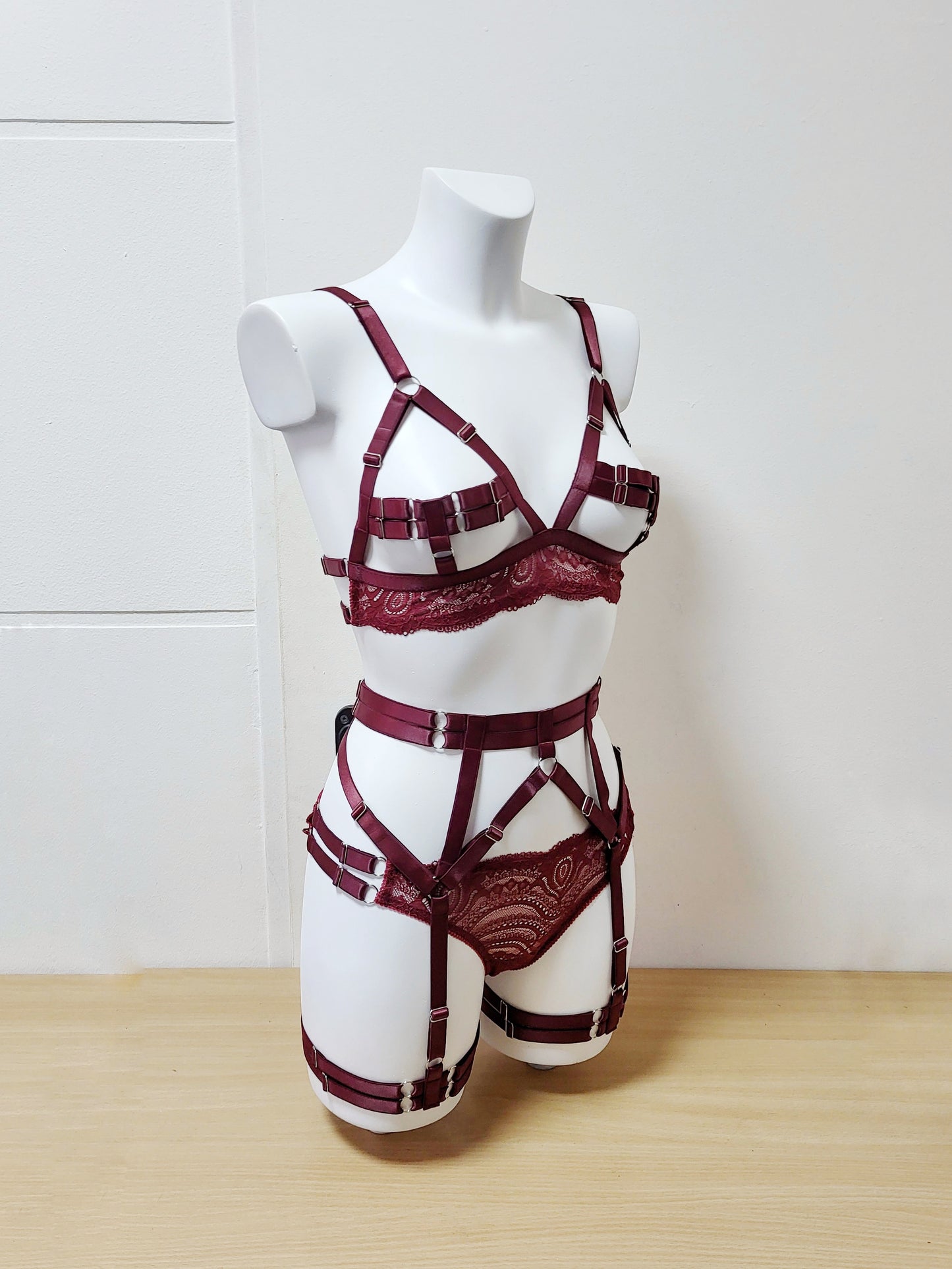 Ancasta - lace bondage lingerie set woman