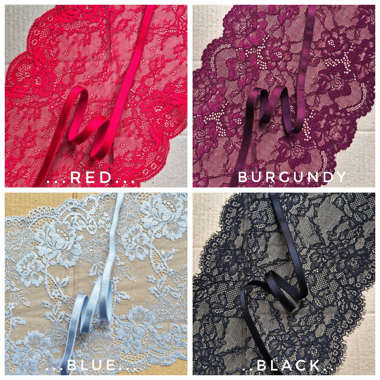 Buffy - floral lace lingerie set with garter belt