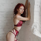 Lily - burgundy women lace lingerie set