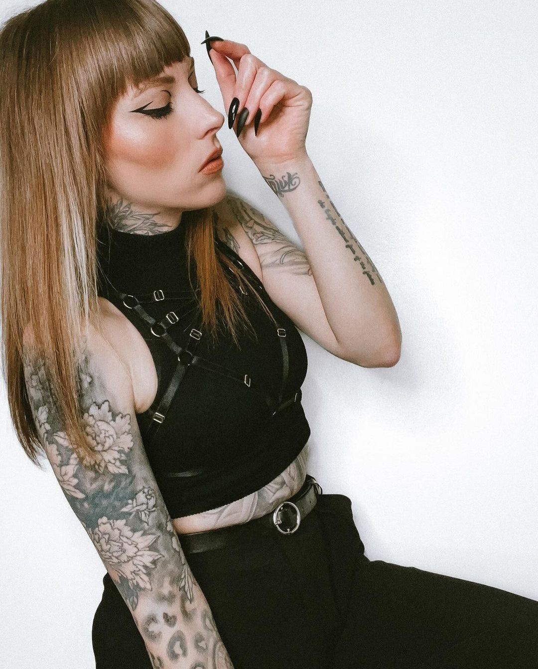 Dola - female sensual lingerie open harness set