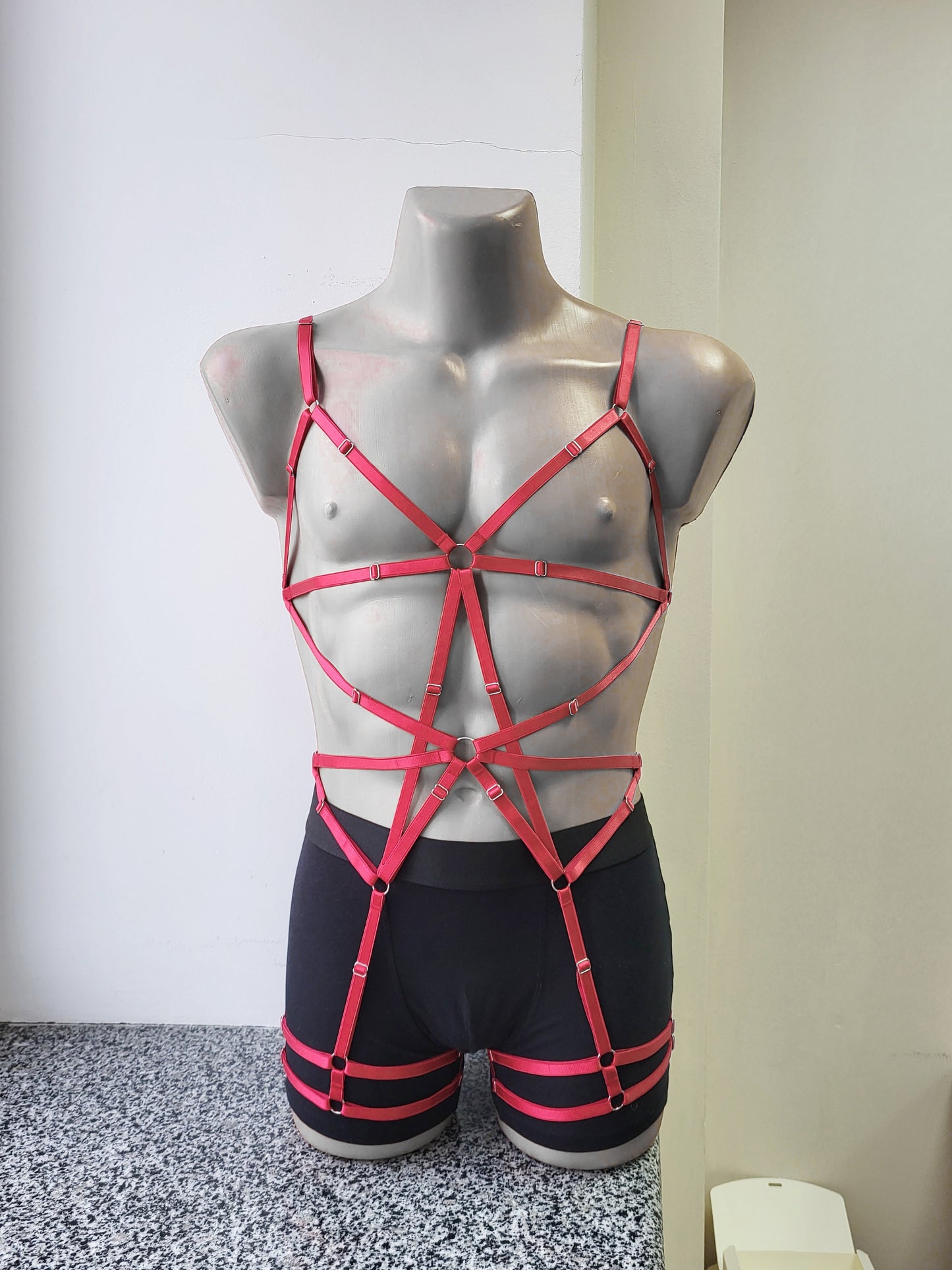 Hecate men - full body harness lingerie leather