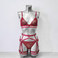 Ravenna - boudoir women red lingerie set