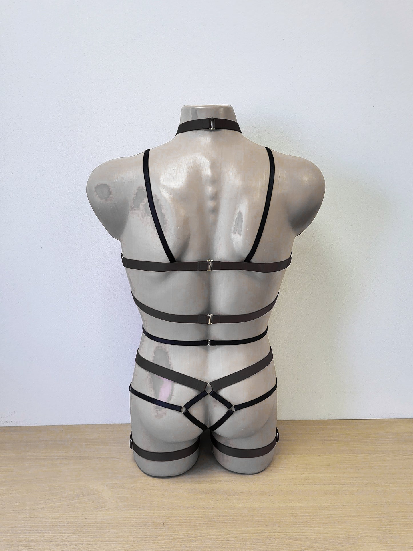 Charybdis men - open crotch harness lingerie set