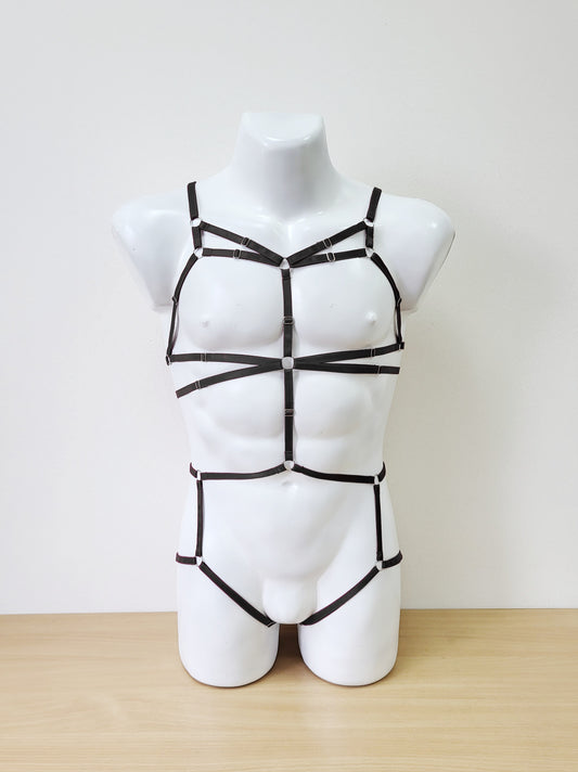 Aurora men - open harness bodysuit lingerie