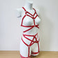 Sif - red woman lingerie harnesses set