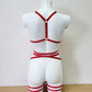 Sif - red woman lingerie harnesses set