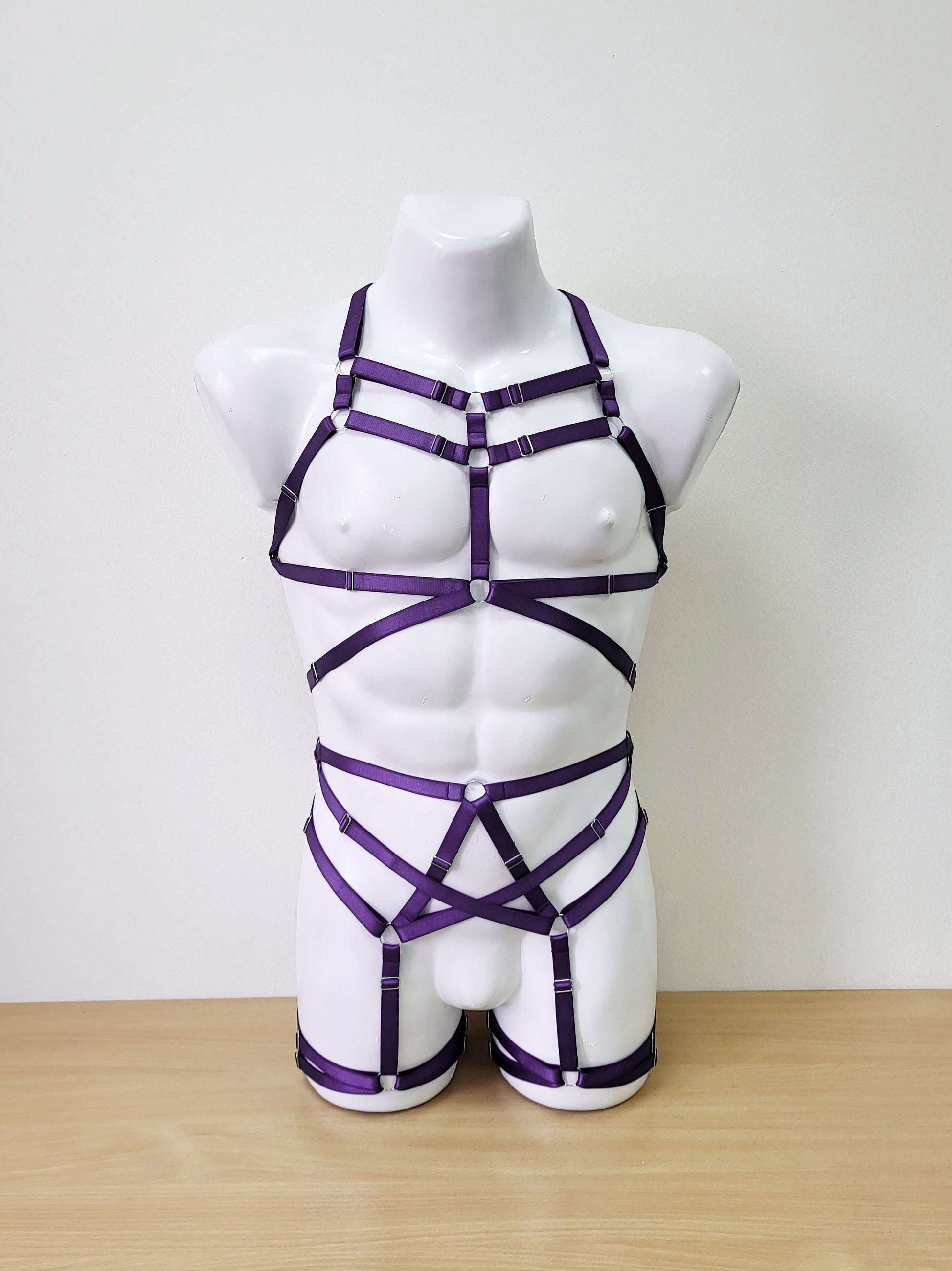 Sif men - chest man harness set with garter belt Eve&Shadow Sif men - chest man harness set with garter belt Eve&Shadow