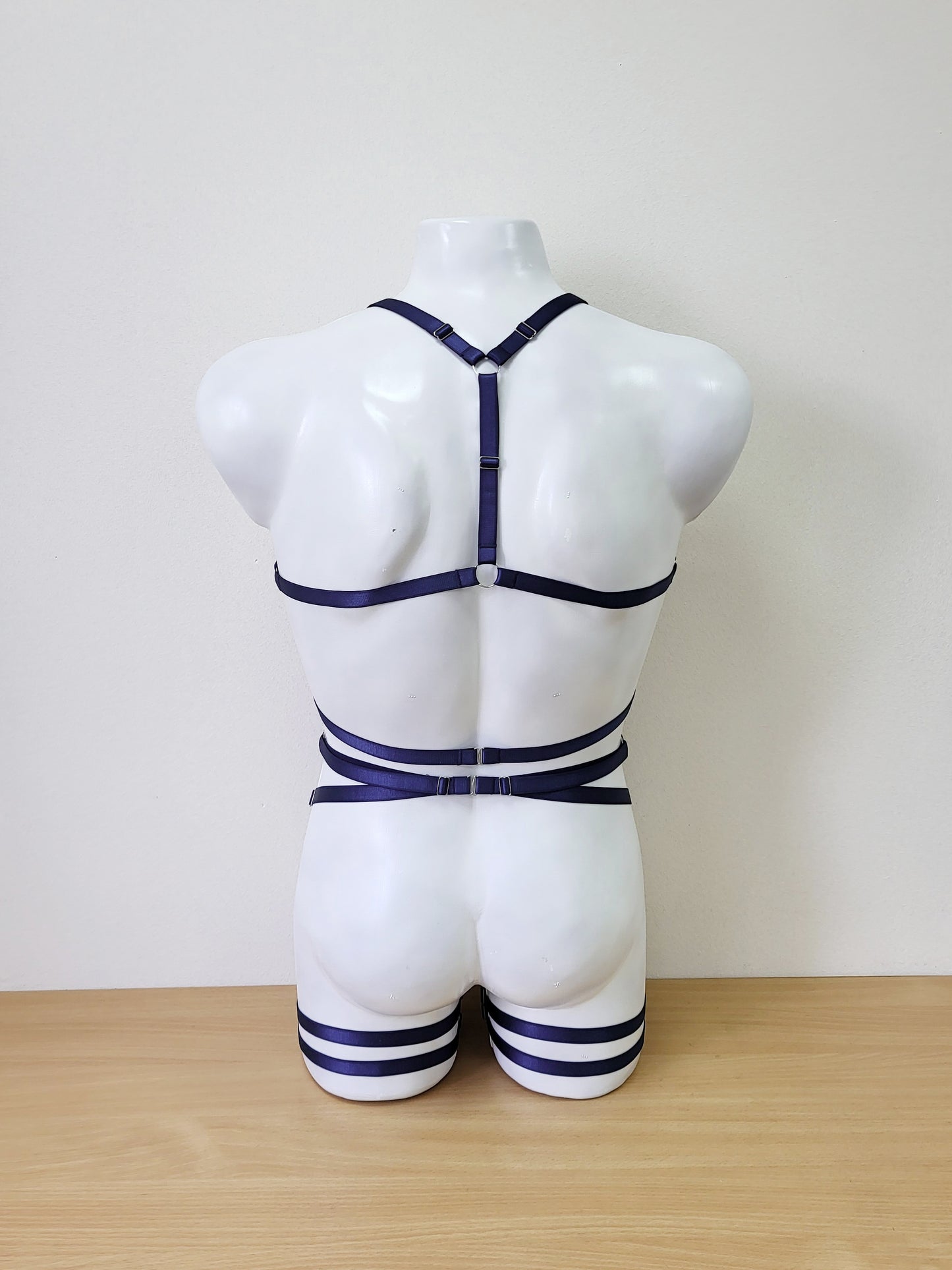 Sif men - navy blue male harness lingerie set