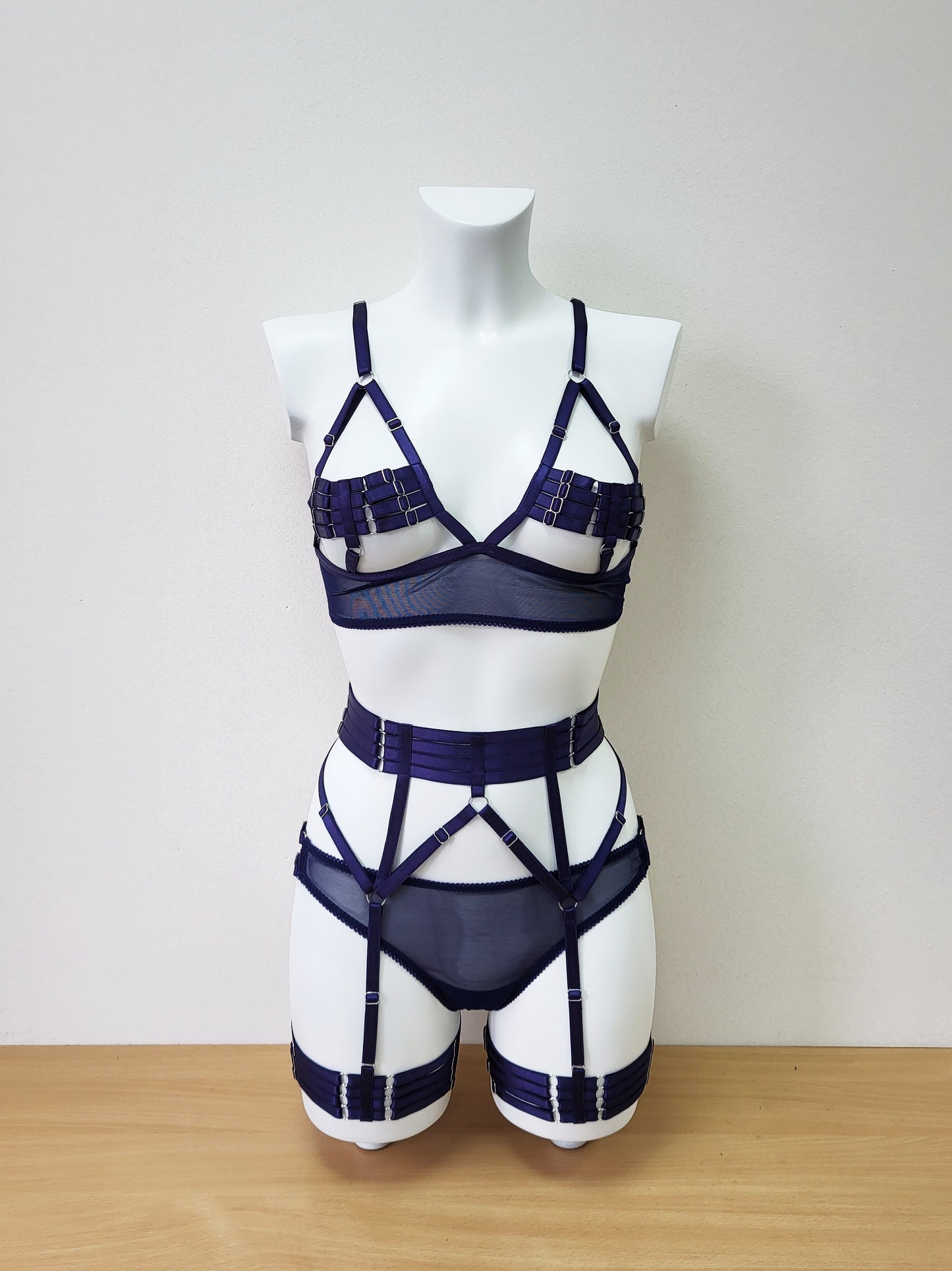 Morgana - transparent handmade women lingerie set