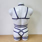 Siren men - navy blue man harness lingerie fullbody