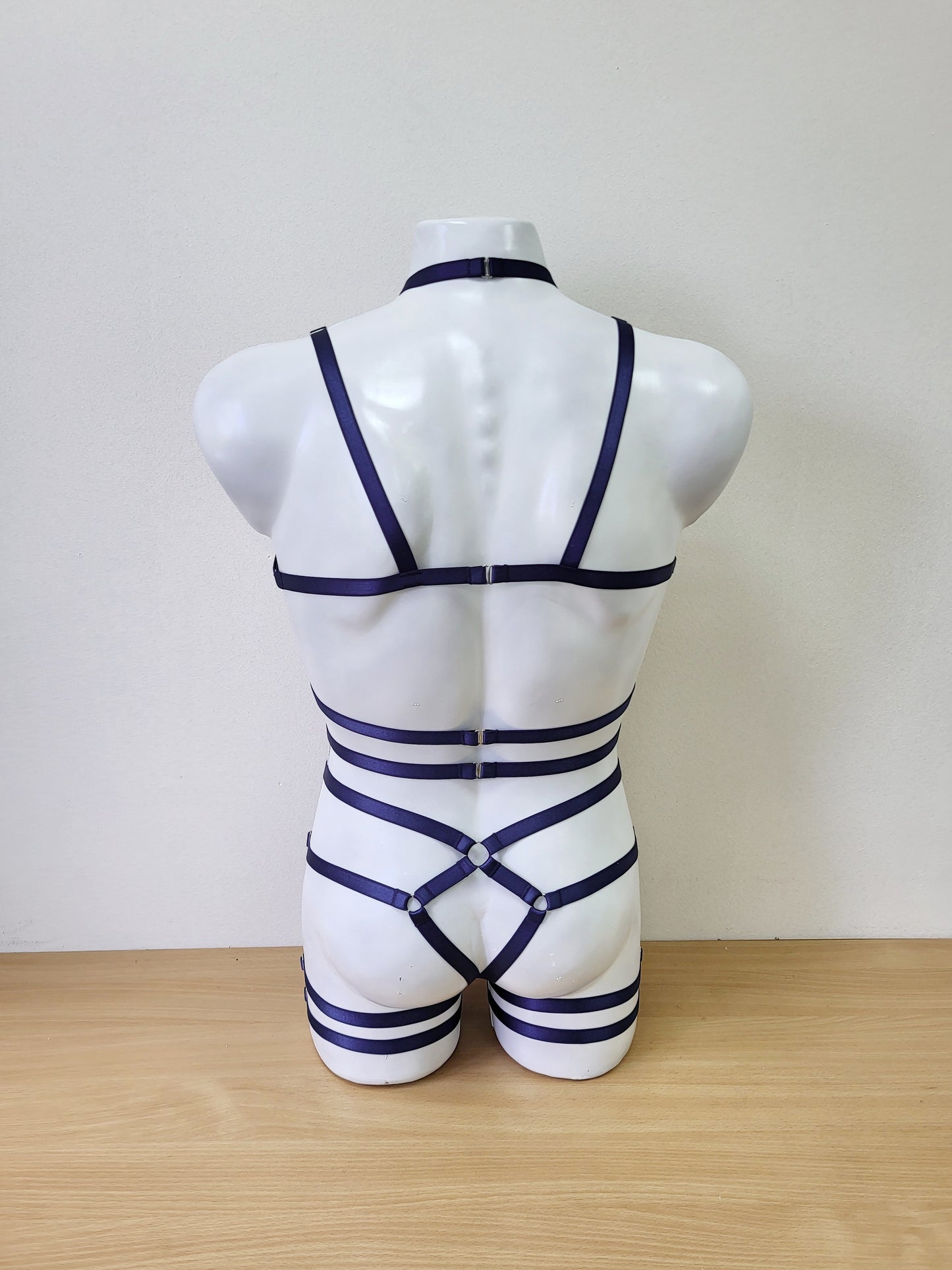 Siren men - navy blue man harness lingerie fullbody