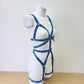 Shakti II - blue woman fullbody harness lingerie