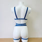 Shakti II - blue woman fullbody harness lingerie