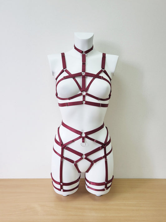 Valkyria II - full body women harness lingerie set