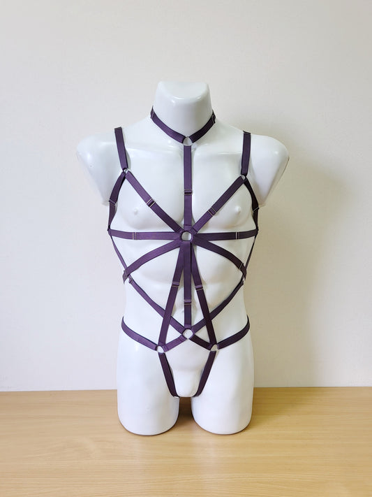 Sigyn men - purple full body harness jockstraps for man