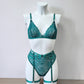 Ivy - female lingerie set with open back panties