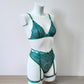 Ivy - female lingerie set with open back panties