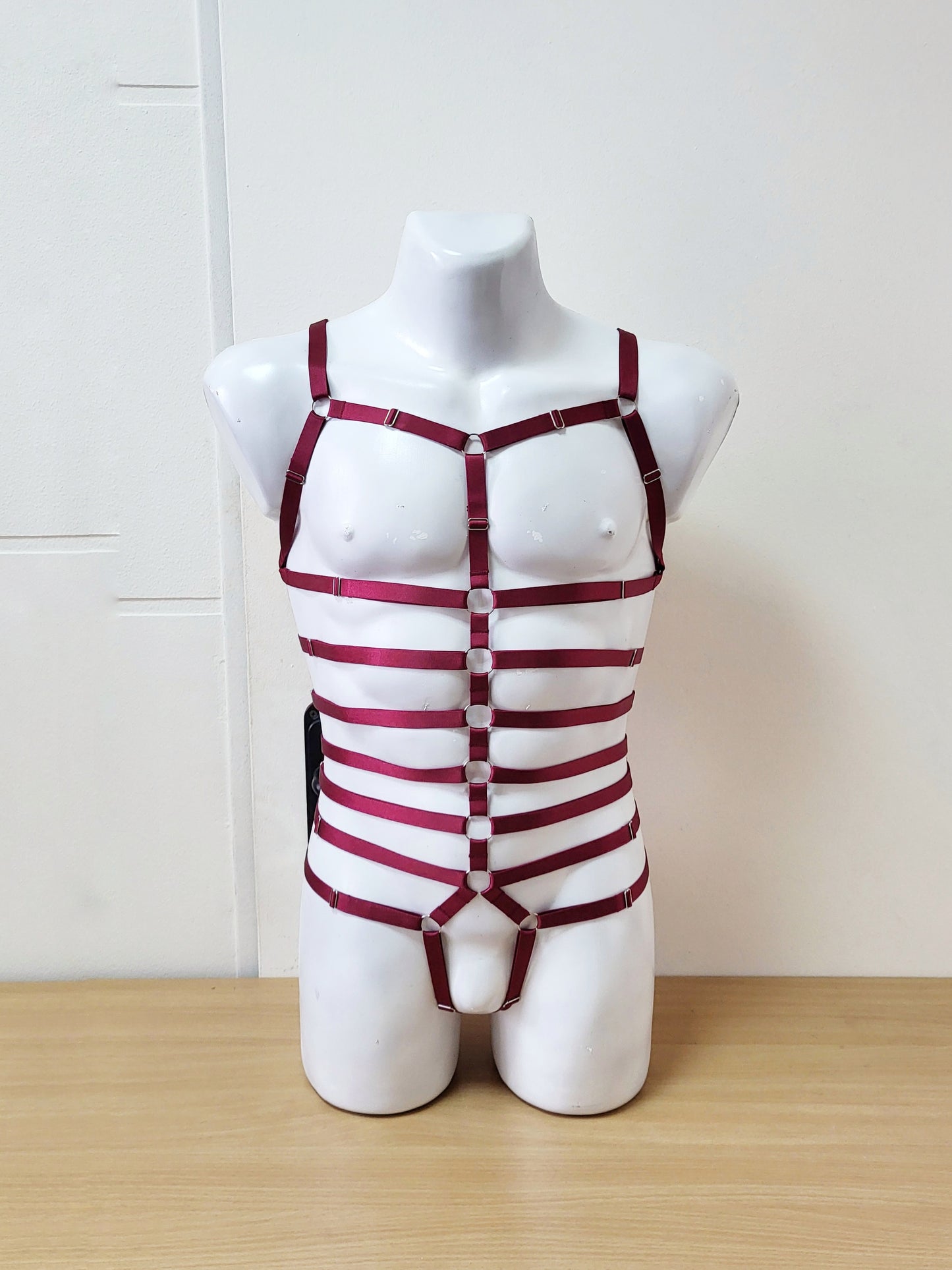 Megaera men - open harness bodysuit festival outfit