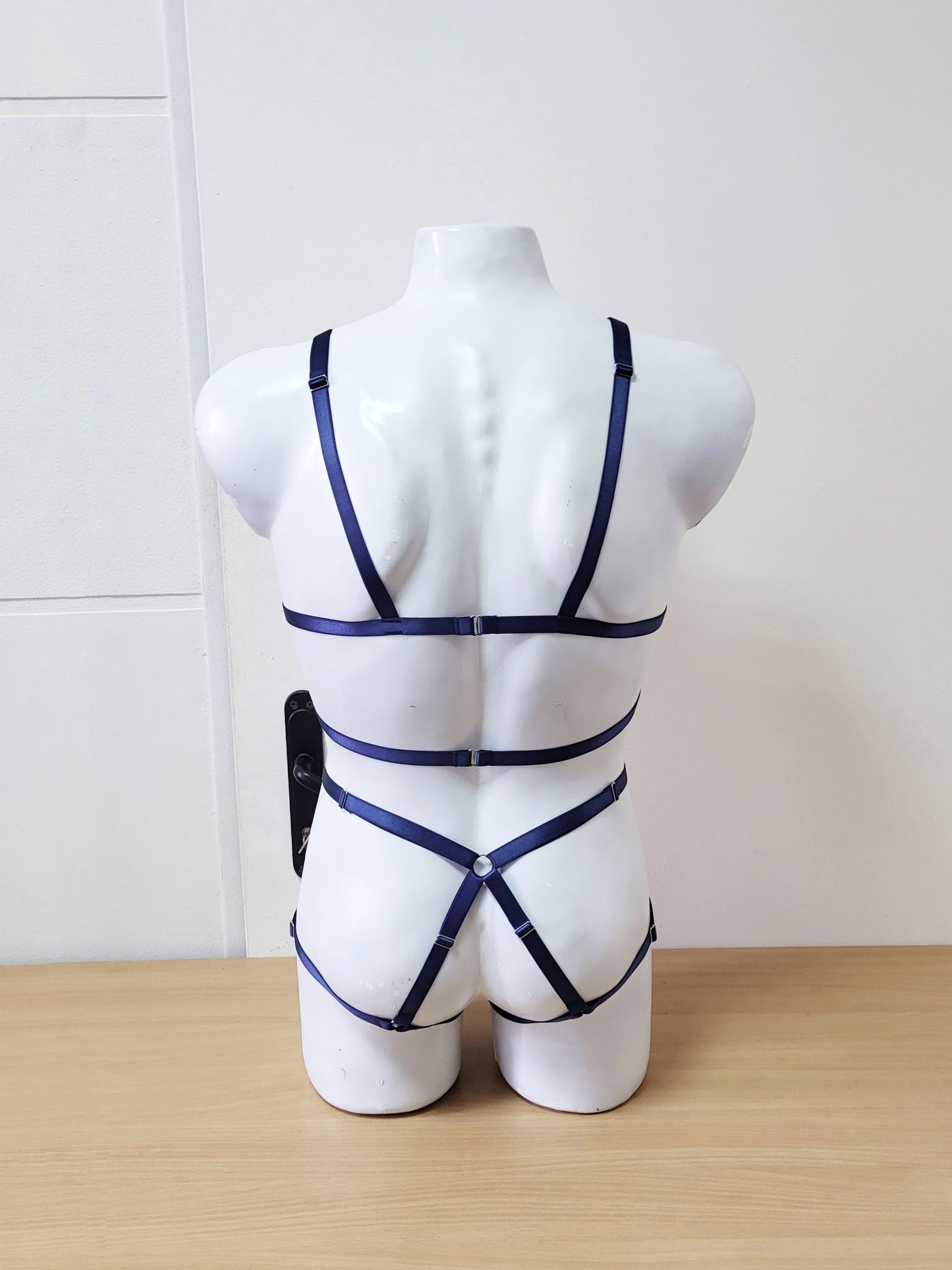 Aurora II men - blue full body open lingerie man bodysuit