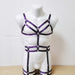 Nemesis men - purple fullbody bondage harness