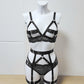 Ancasta - lace bondage lingerie set woman
