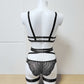 Ancasta - lace bondage lingerie set woman