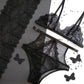 Delilah - black lace lingerie set with high wasited panties