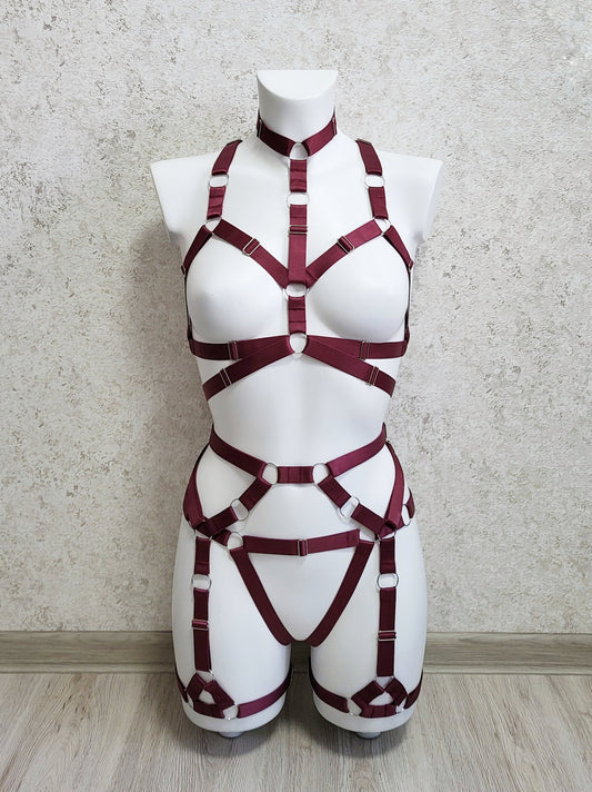 Banshee - rave women harness lingerie set