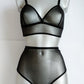 Jasmine - black see through women lingerie set