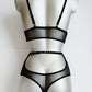 Jasmine - black see through women lingerie set