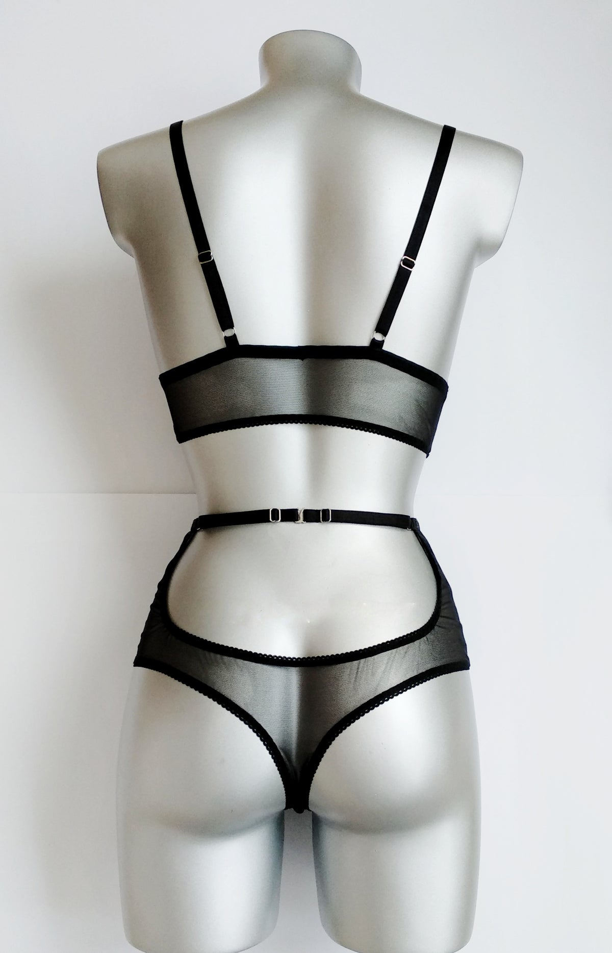 Jasmine - black see through women lingerie set