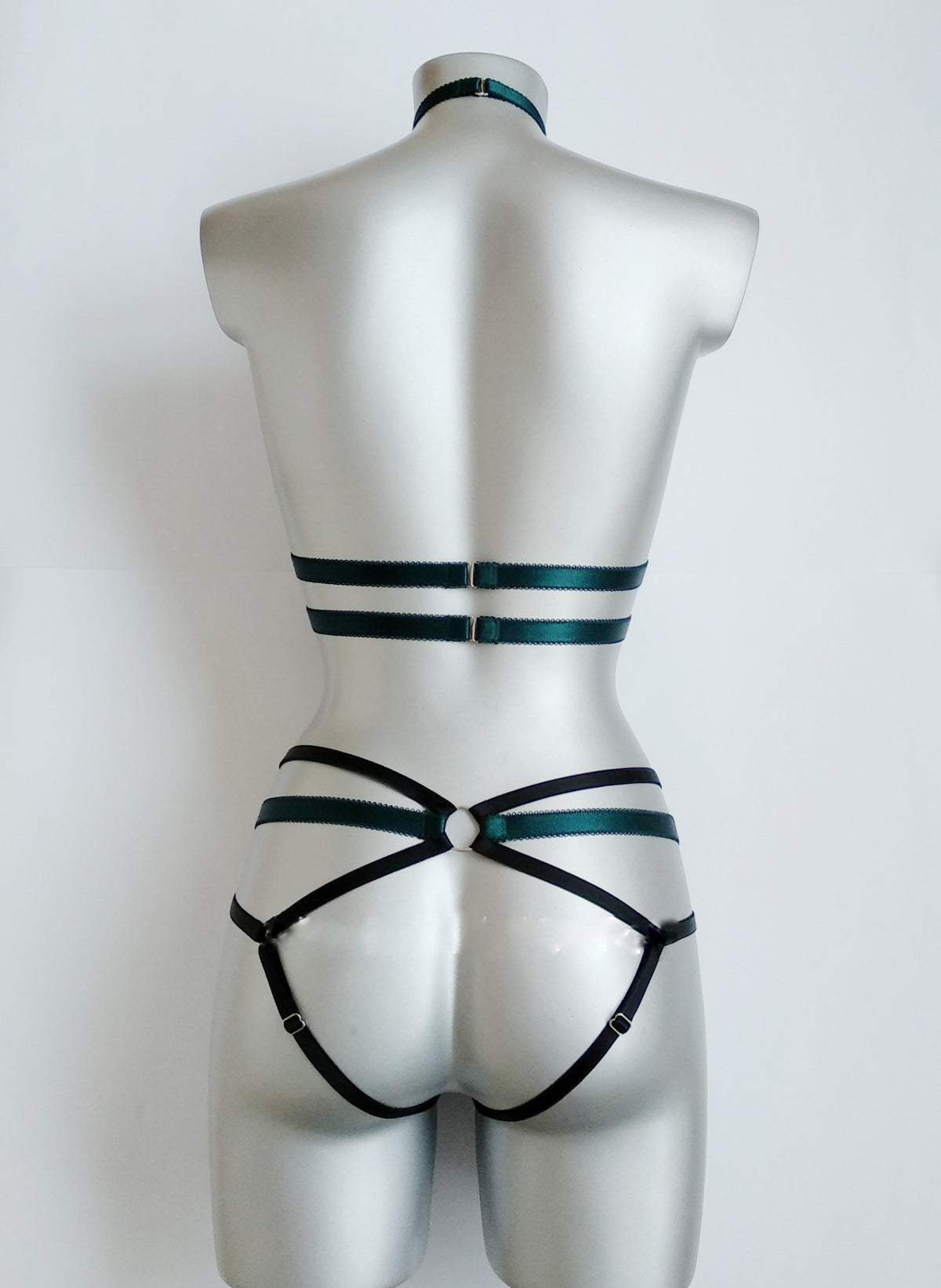 Hera II - chest harness lingerie set with crotch panties