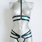 Hera II - chest harness lingerie set with crotch panties