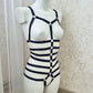 Megaera - full body harness lingerie crotchless teddysuit