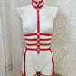 Sceleton - red full body harness lingerie valentines gift for women