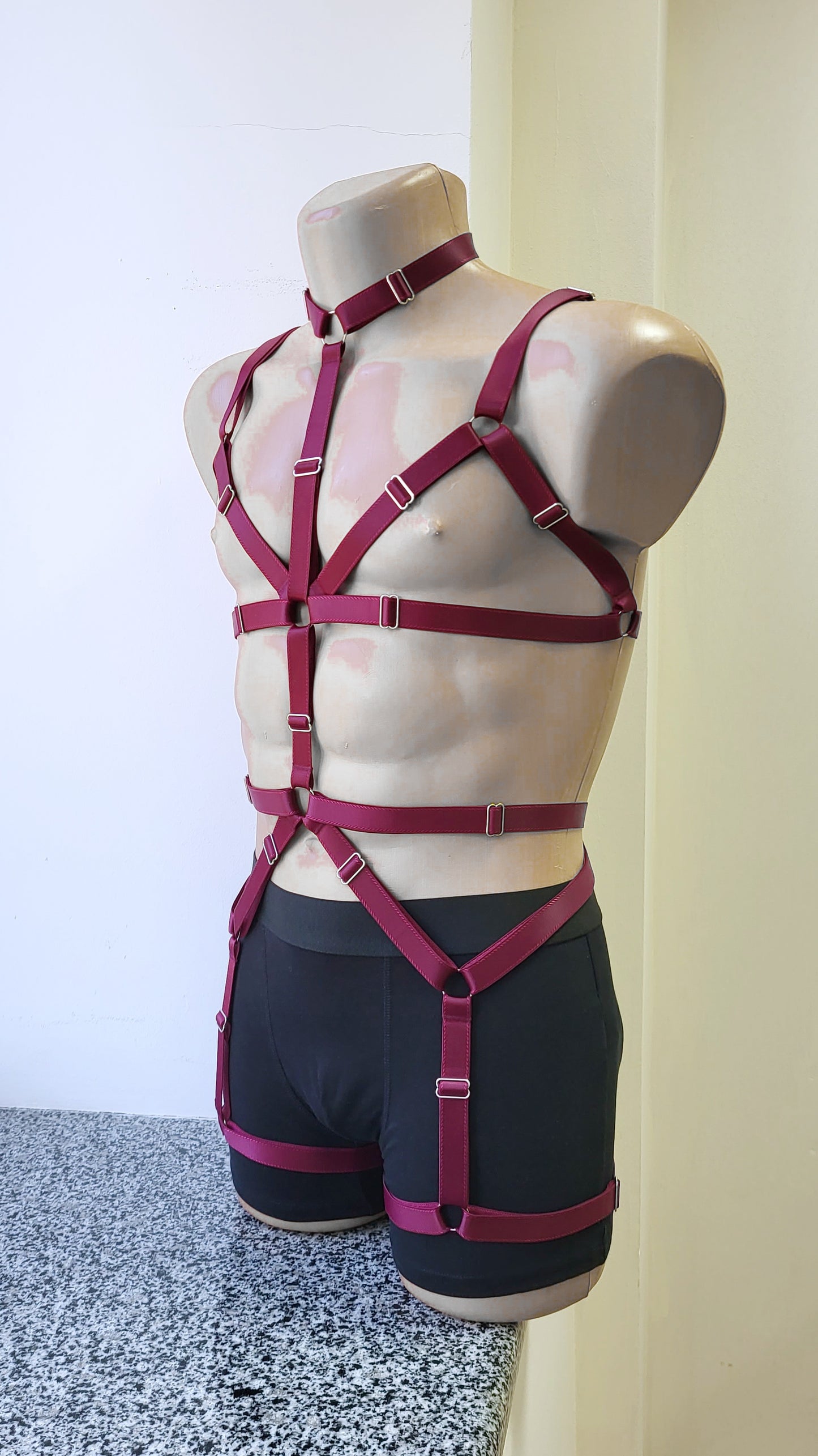 Rindr men - open lingerie full body man harness bodysuit