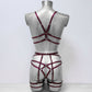 Buffy - floral lace lingerie set with garter belt
