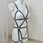 Loki - navy blue female harness lingerie