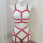 Baldur - red harness lingerie set female
