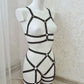 Baldur - black harness kinky lingerie set