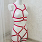 Baldur - red harness lingerie set female