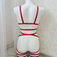 Baldur - red harness lingerie set female