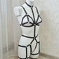 Thor - black fullbody harness lingerie open bodysuit