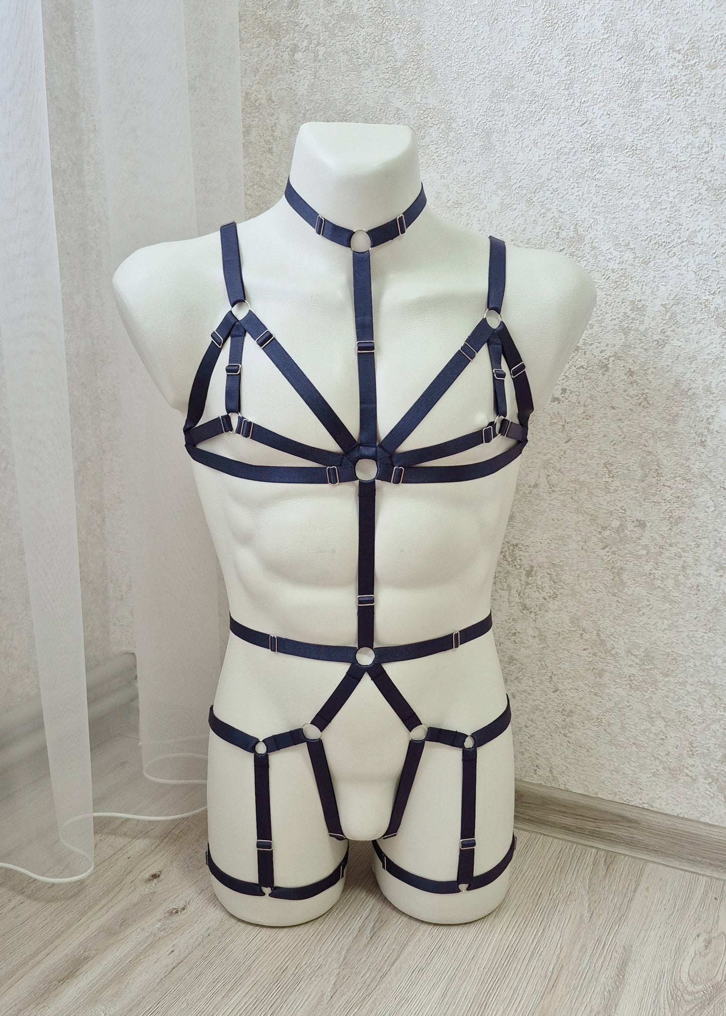 Thor men - navy blue chest harness male