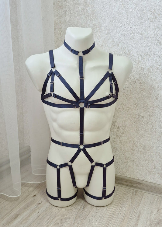 Thor men - navy blue chest harness male