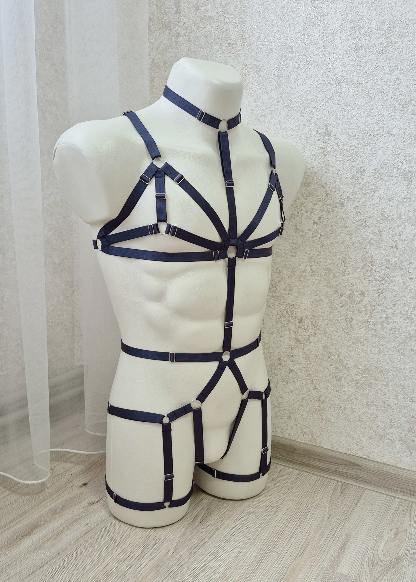 Thor men - navy blue chest harness male