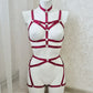 Odin - chest harness cage bra and waist leg garter belt