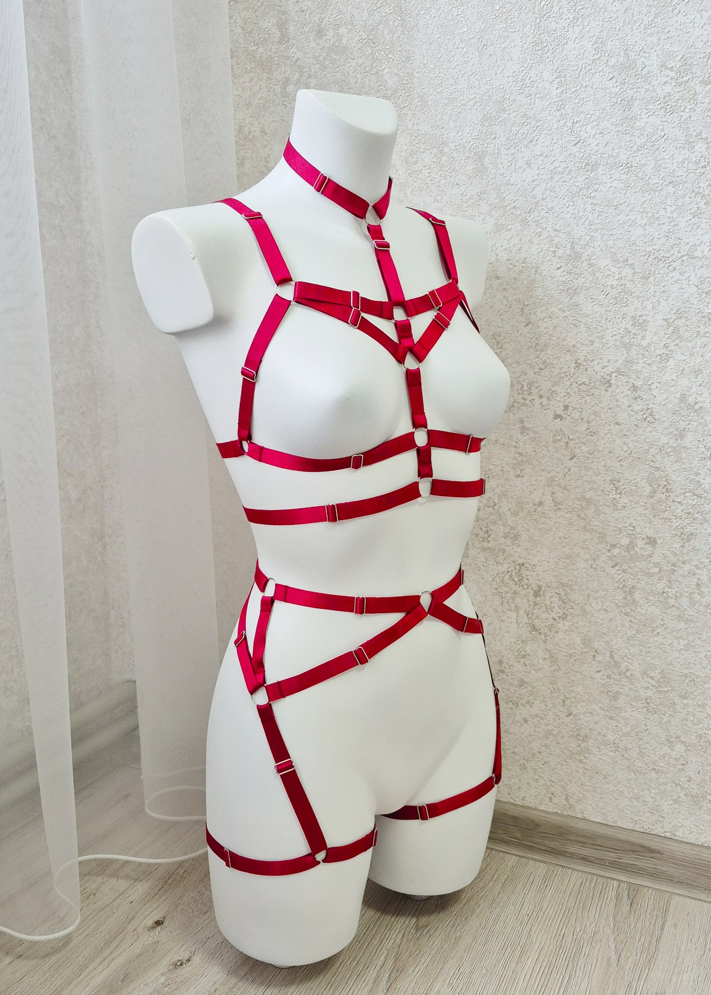 Odin - red women harness lingerie set valentines day gift