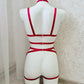 Odin - red women harness lingerie set valentines day gift